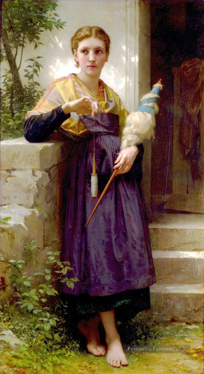 Fileuse réalisme William Adolphe Bouguereau Peintures à l'huile